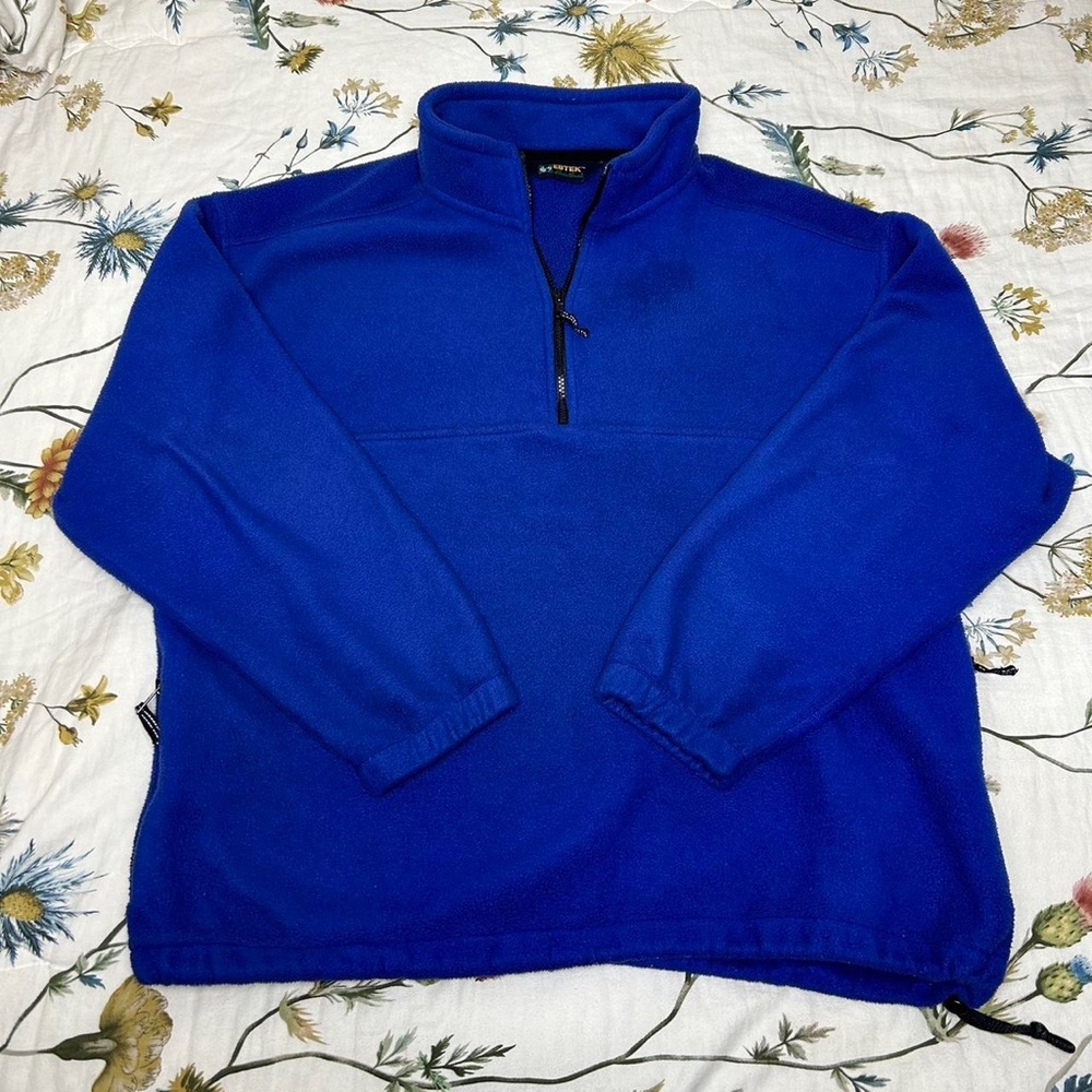 Eddie Bauer EBTEK Blue Fleece Half Zip Pullover Men’s Large #fleece #jumper